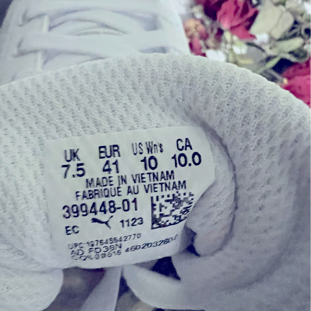 Puma embroidered rose sneakers
